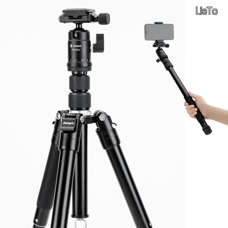 【貨物輸送無料】写真機三脚 ミニ三脚 148糎 納める25糎 軽さ1kg 360°どんぶり鉢上端 三脚架/一脚/自撮り棒 3WAY 旅行三脚 耐荷重8kg スマホマウント付き添い人 FY-830