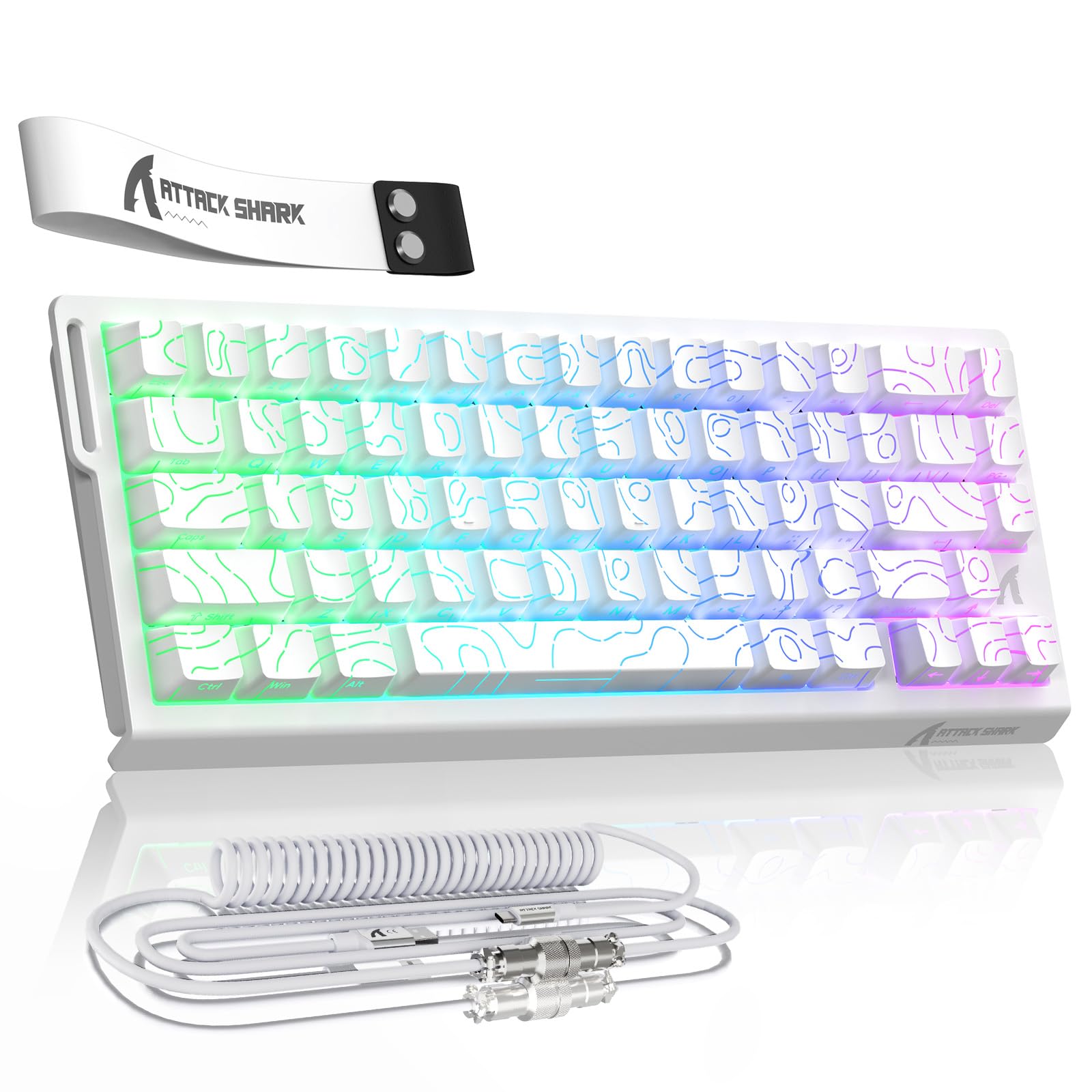 【貨物輸送無料】SHARKxMAMBASNAKE X68HE 磁軸ゲーミングキーボード 【FPS/e運動競技相応う】 0.01粍 Rapid Trigger\u0026絶無デッド区画 8000サイクルポーリング/0.125ms低繰り延べる 変数アクチュエーション(0.1-3.4粍) スナップタップ\u0026DKS 有線鍵盤 RGBうしろ側ともし火 １番ウッドとり備える能力のある（