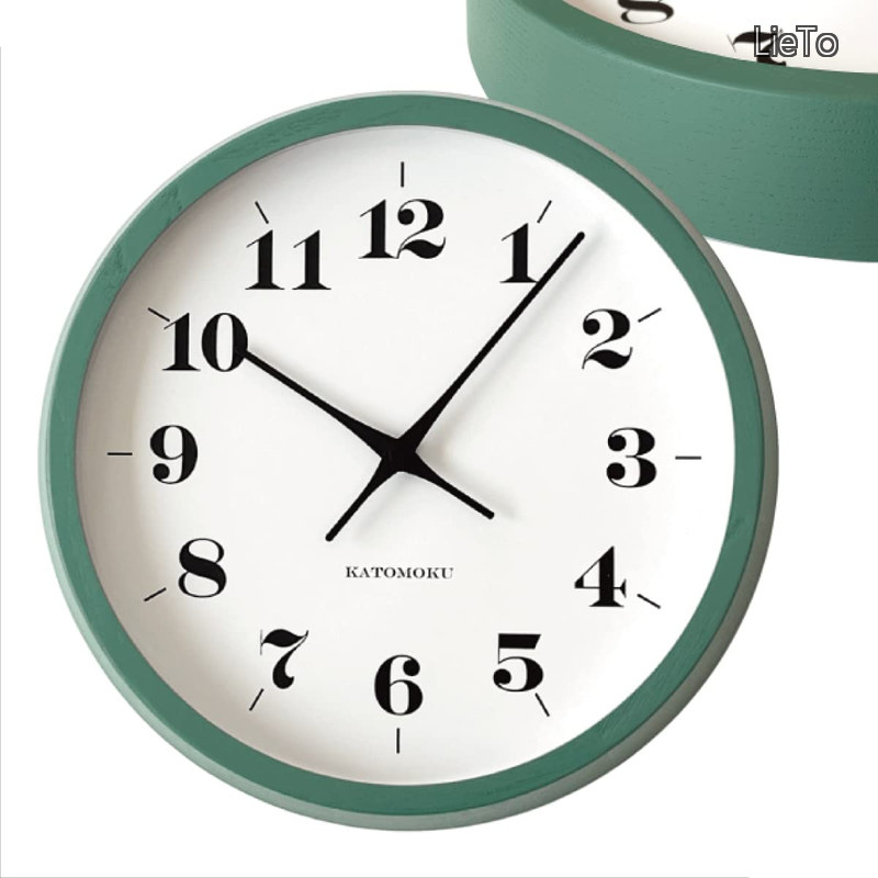 【貨物輸送無料】muku clock 12 緑であること 柱時計 エンドラン 粁-97GRRC φ306粍 (電磁波時辰儀)