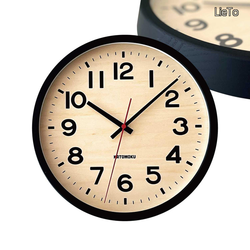 【貨物輸送無料】Muku Clock 15 黒いこと 粁-107BKRC 柱時計計 年代順の連続秒針 差しわたし30.6糎 (電磁波時辰儀)