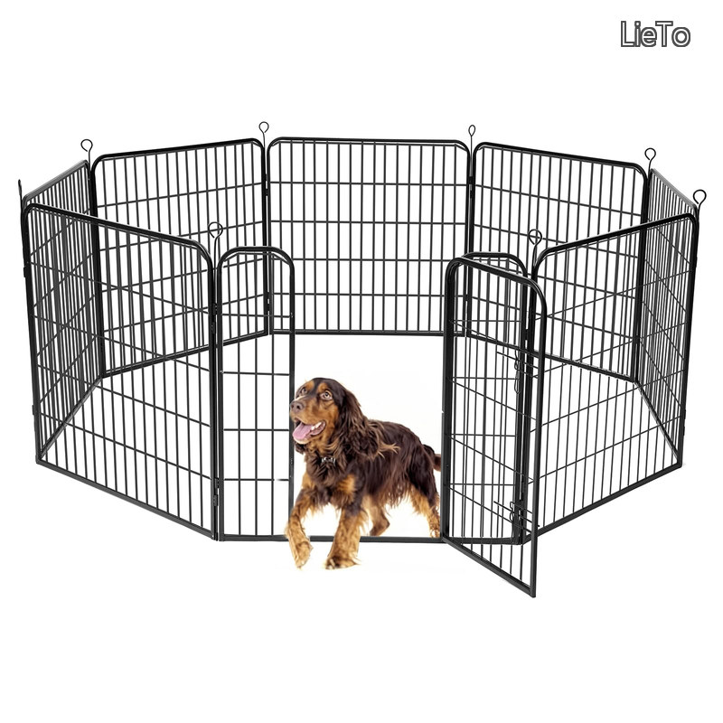 【貨物輸送無料】大型犬用 折りたたみ式 金属元素駒寄せ  室内外兼用  薄墨色 (黒いこと 高さ80糎-八枚)