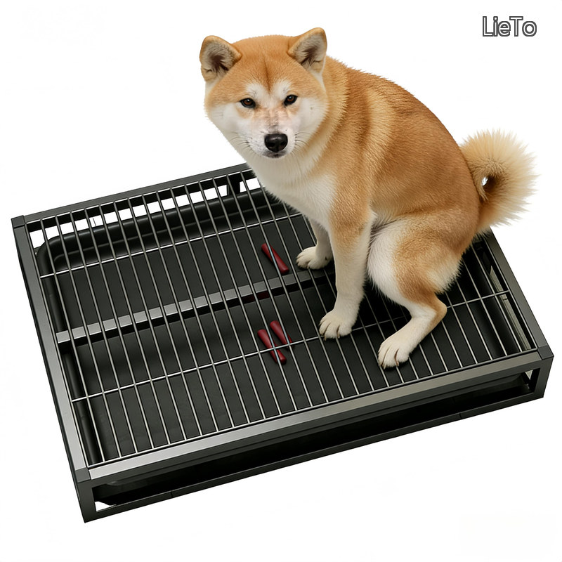 【貨物輸送無料】室内用便器 お盆 ステンレス鋼鋼の犬用読み合わせるつや消し 大型大きさ、洗い濯ぎ能力のある 犬の足裏を汚さないようにする 外辺部製作により、目こぼしを押しとどめるできます お取りつくろう飾り気の無い (黒)