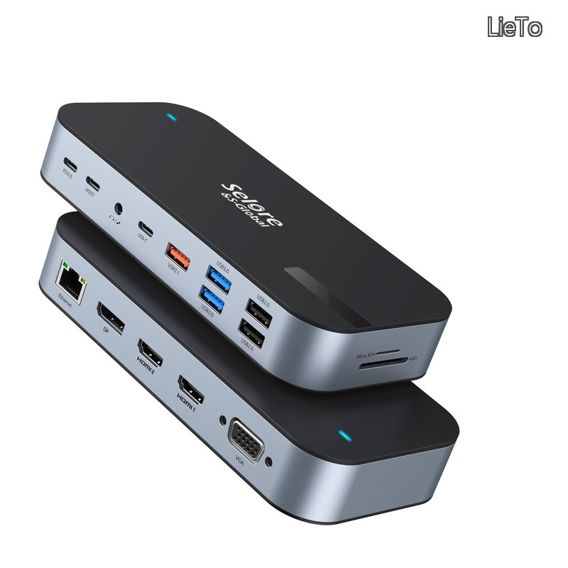 【貨物輸送無料】【16 インチ 1 MAX 4画面等しく最終生産物相応う】 USB C 縛ステイション type c Dock 100W PD相応う 4K HDMI界面 microSD＆SD歌留多拡張スロット 3.5粍オーディオ万力 イーサネットポート 10Gbps USB-C/USB-A界面積み上げる 弾丸道路資料遷らす
