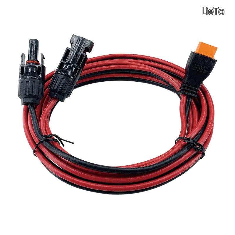 【送料無料】20m XT60I-F to MC4 変換ケーブル 12AWG 延長ケーブル 射出成形 太陽光発電対応 防水コネクタ 用 から ポータブル電源 変換アダプター｜LieTo