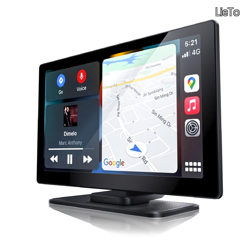 【貨物輸送無料】携帯型＆カーナビエンタメマシン】VANBAR 見せびらかすオーディオ 9in CarPlay Android Auto相応う 多役立つこと 内蔵金棒引き/AUX/FM/Bluetooth/オーディオ最終生産物 ポータブルディスプレイオーディオ アンドロイドナビ 無線電話銀鏡輪っか 鉄道車両オーディオ360