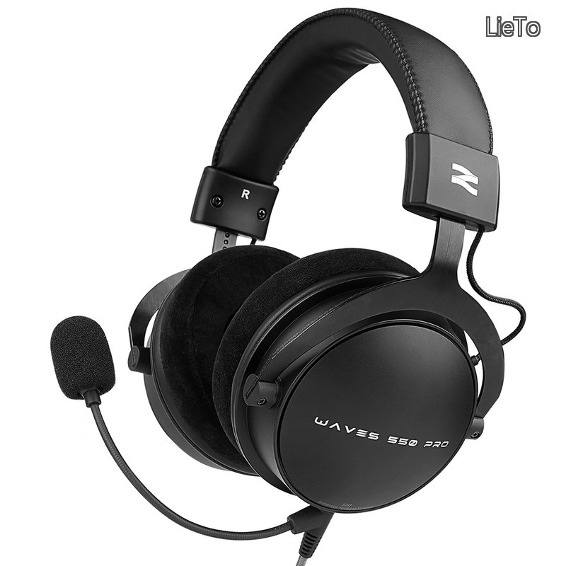 【送料無料】モニター ヘッドホン 有線 ヘッドホン マイク付き 50mm径ドライバー搭載 2本3m着脱ケーブル付属 3.5mm/6.35mmプラグ付き 立体音響 長時間使用しても疲れづらい レコーディング 楽器練習 ミキシング DJ ゲーム ゲーミング ブラック W550X｜LieTo