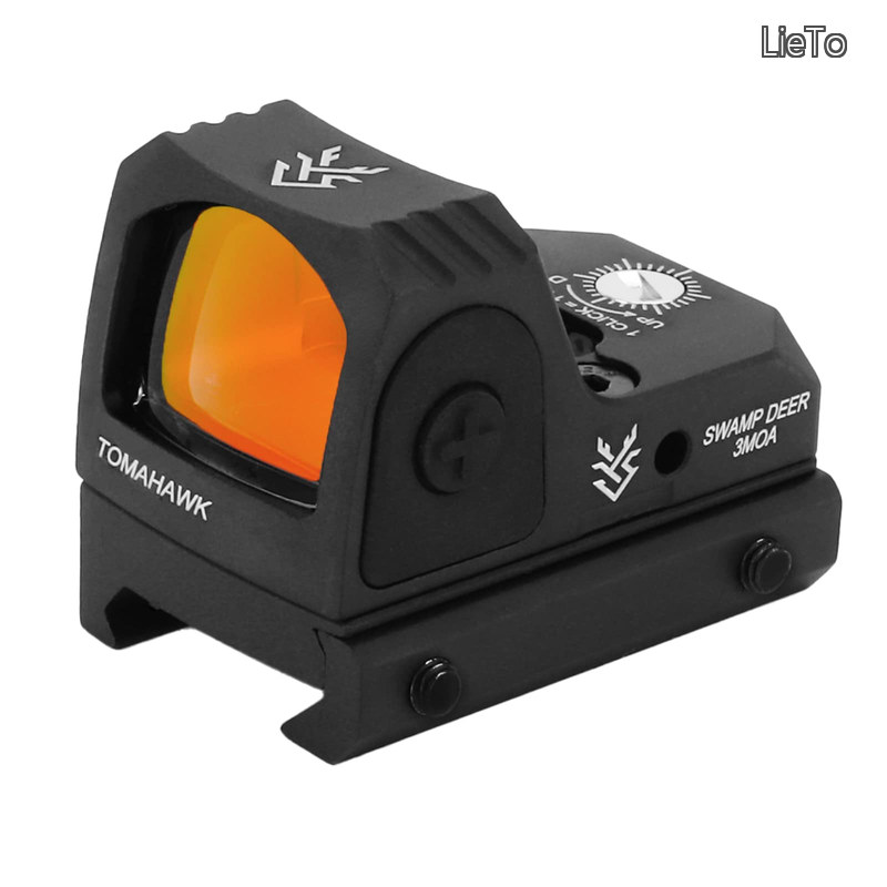 【貨物輸送無料】DEER OPTICS 1x24 Mini 点点敷き地 ダットサイト オープンドットサイト 20粍軌跡相応う サバゲー狙い器(BK)