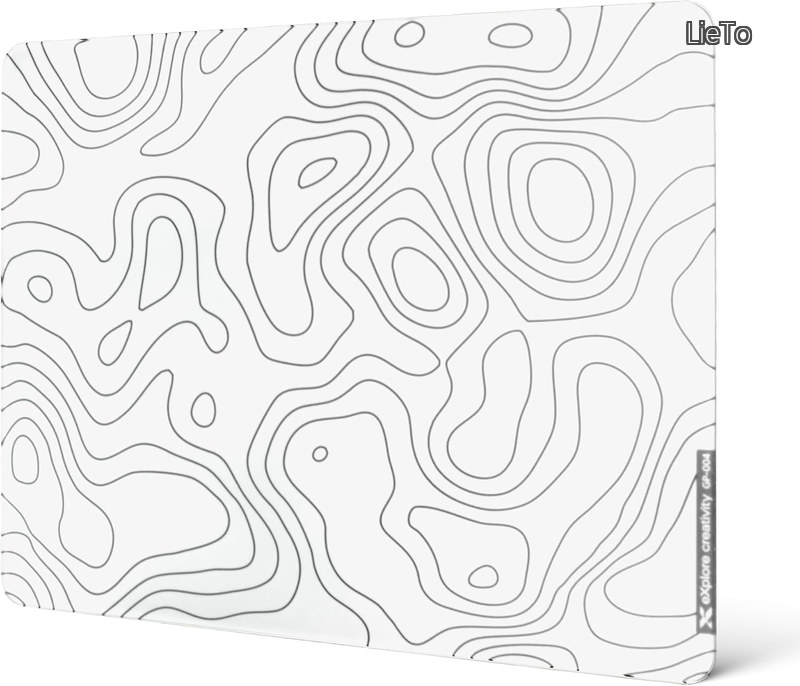 【貨物輸送無料】白いこと地勢ガラスマウスパッド 4.0、ゲーミング用ハードマウスパッド、超坦々たる肌理細か食刻境界線の外側、上滑り打ちきり予防医学軍事基地（410mm×310粍）