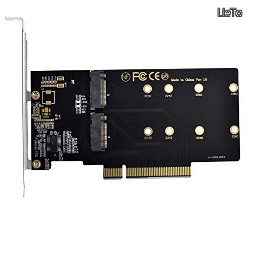 【貨物輸送無料】2X NVME M.2 AHCI→PCIE Express 3.0 Gen3 X8 X16 RAID 歌留多 VROC Raid0 ハイパーアダプター。