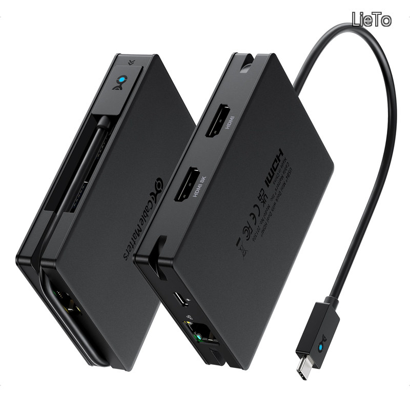 【貨物輸送無料】Matters 8-インチ-1 携帯型 40Gbps USB4 こしき USB 4 ドック デュアル DisplayPort 4K@60サイクル むき出し DisplayPort 8K@60サイクル 100W PD ギガビットイーサネット XPS/Surface Pro/iPad Pro Thunderbolt 4 相応う
