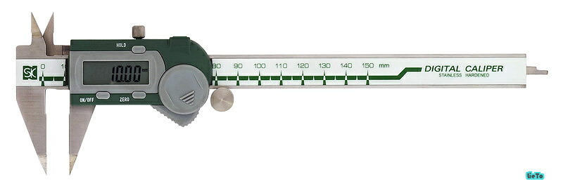 【貨物輸送無料】SK デジタル尖んがりノギス 先っちょ鋭角印字機 150粍 GDCS-150P