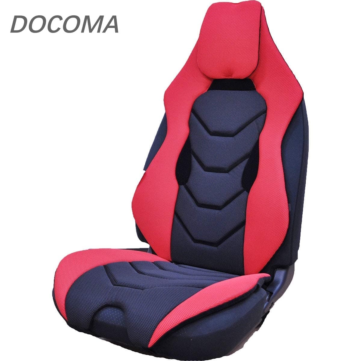 【送料無料】ドライビングサポートクッション 汎用 メッシュ フロント 1席分 前席 運転席 助手席 圧力分散 未来シート レッド x ブラック 赤&times;黒 ツートン [1adsc02 ZEPHYROS]｜LieTo