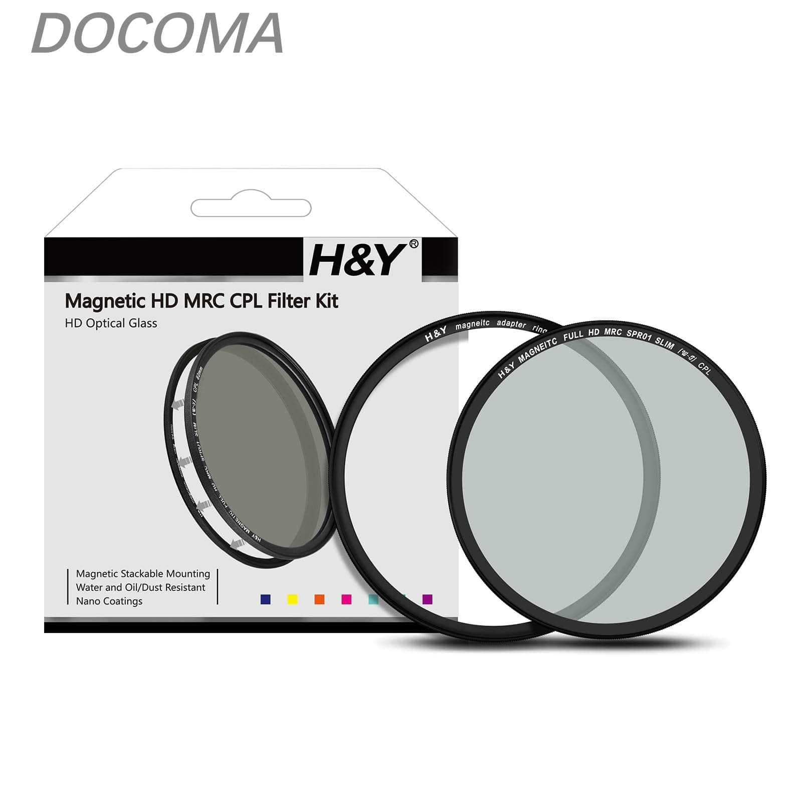 【送料無料】PLフィルター 82mm マグネティック CPL フィルターキット マグネット式 反射除去 偏光度99.9% 薄枠 帯電防止 防汚 撥水 防傷 CK82｜LieTo