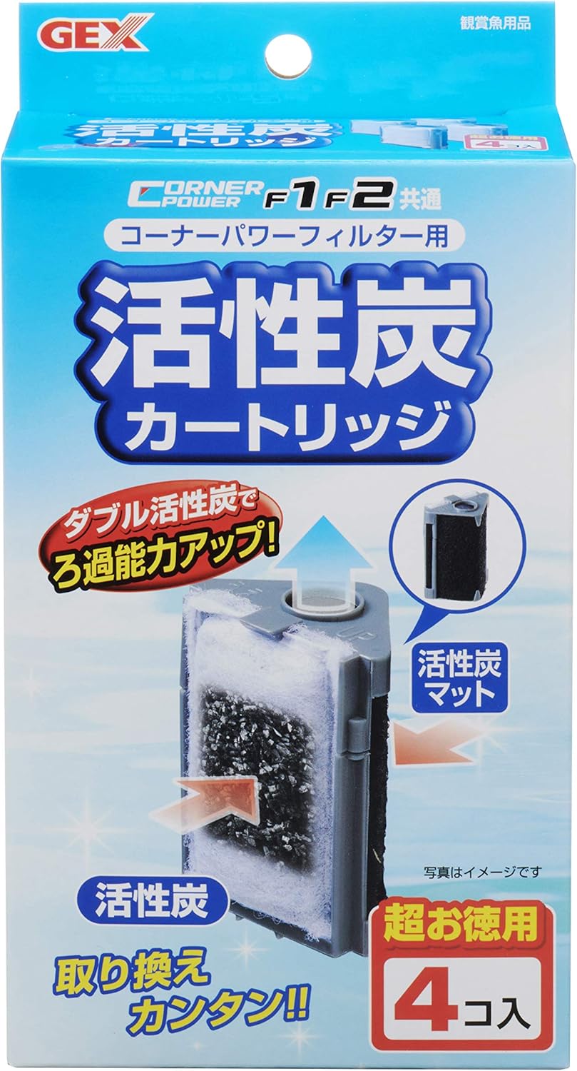 【12個セット】ジェックス ジェックスコーナーパワーフィルター用活性炭カートリッジ4個入