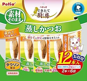 【10個仕掛ける】ペティオ ペティオできたて御厨子所猫蒸しかつお12本入