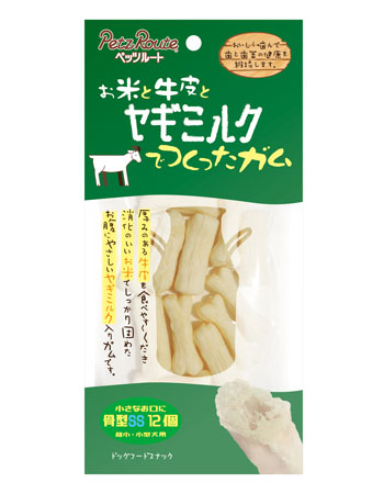 【24個セット】ペッツルート お米と牛皮とヤギミルクでつくったガム 骨型 SS 12個 7,858円