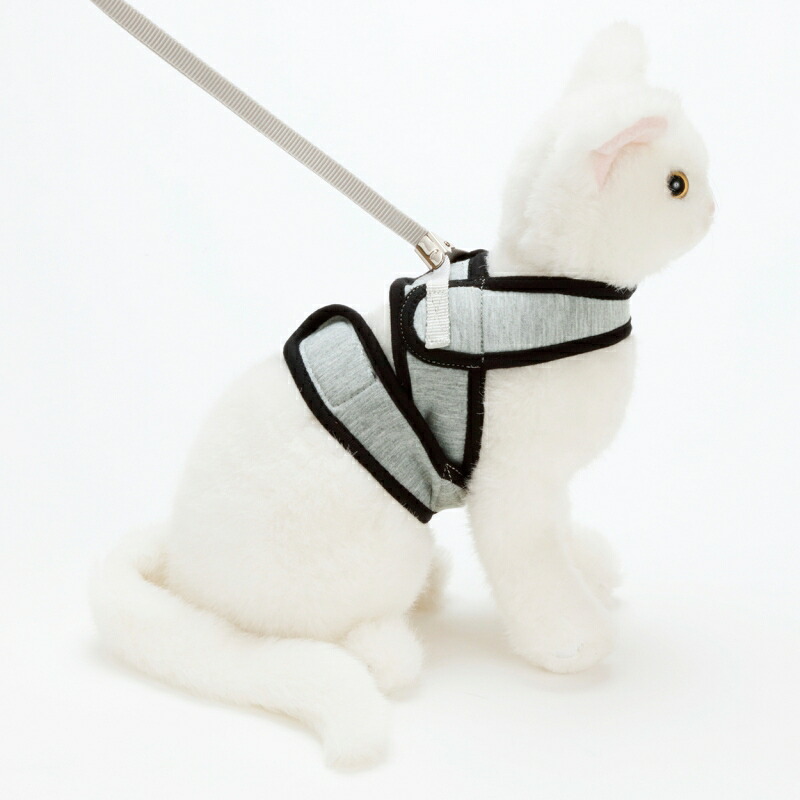 【6個セット】 ペティオ Any cat ハーネス シンプル Sサイズ グレー｜スペシャルスペース　ペット館