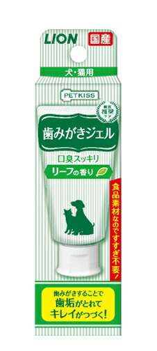 ライオンペット 【12個セット】ライオンペット PETKISS歯みがきジェルリーフの香り40g