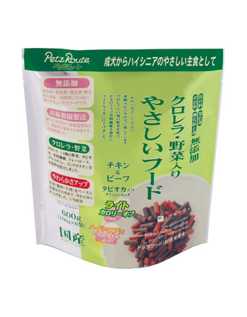 【6個セット】ペッツルート クロレラ 野菜入り やさしいフード ライト 600g