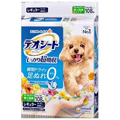 【4個仕掛ける】ユニ・チャーム デオシートしっかり超吸いあげる芳ばしさ消臭タイプホワイトフローラル\u0026緑であること水呑みの芳ばしさレギュラー108枚