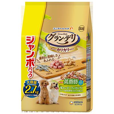 【2個セット】グラン･デリカリカリ仕立て成犬用低脂肪味わいビーフ入りセレクト-脂肪分約25%カット2.7kg