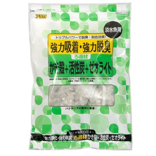 アラタ 【40個セット】ろ過材かき殻+活性炭+ゼオライト約100cc*4コ