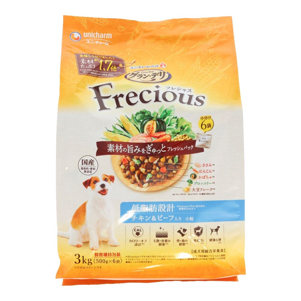 【4個セット】ユニ・チャーム グラン・デリ Frecious アダルト成犬用 チキン&ビーフ入り 3kg|スペシャルスペース ペット館