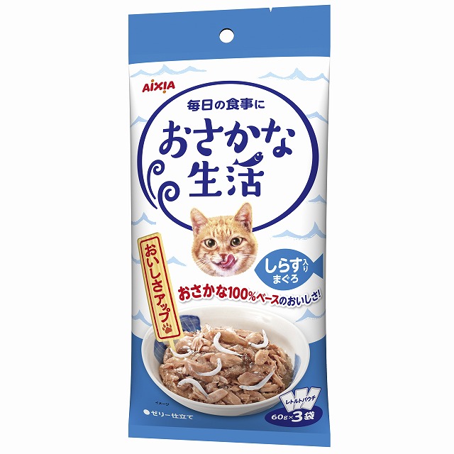 【48個セット】 アイシア おさかな生活　しらす入りまぐろ180g