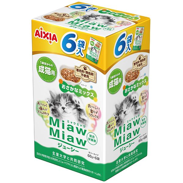 【20個セット】 アイシア MiawMiawジューシー6Pおさかなミックス360g
