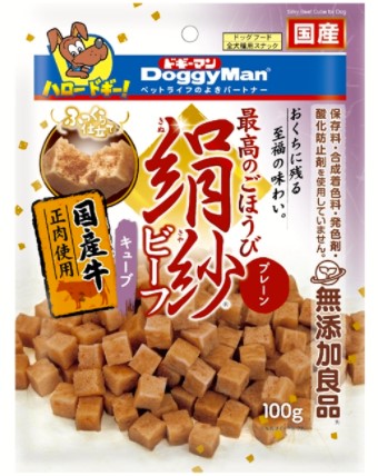 【48個セット】 ドギーマンハヤシ ドギーマン絹紗ビーフキューブプレーン100g｜スペシャルスペース　ペット館 9,720円