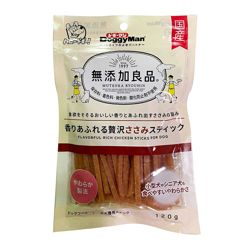 【24個仕掛ける】ドギーマン無つけ加える良品芳ばしさあふれる贅沢さささみ突っ支い棒120g