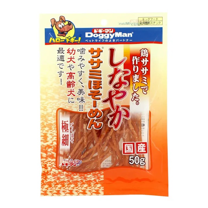 【36個セット】ドギーマンハヤシ ドギーマンしなやかササミほそーめん50g