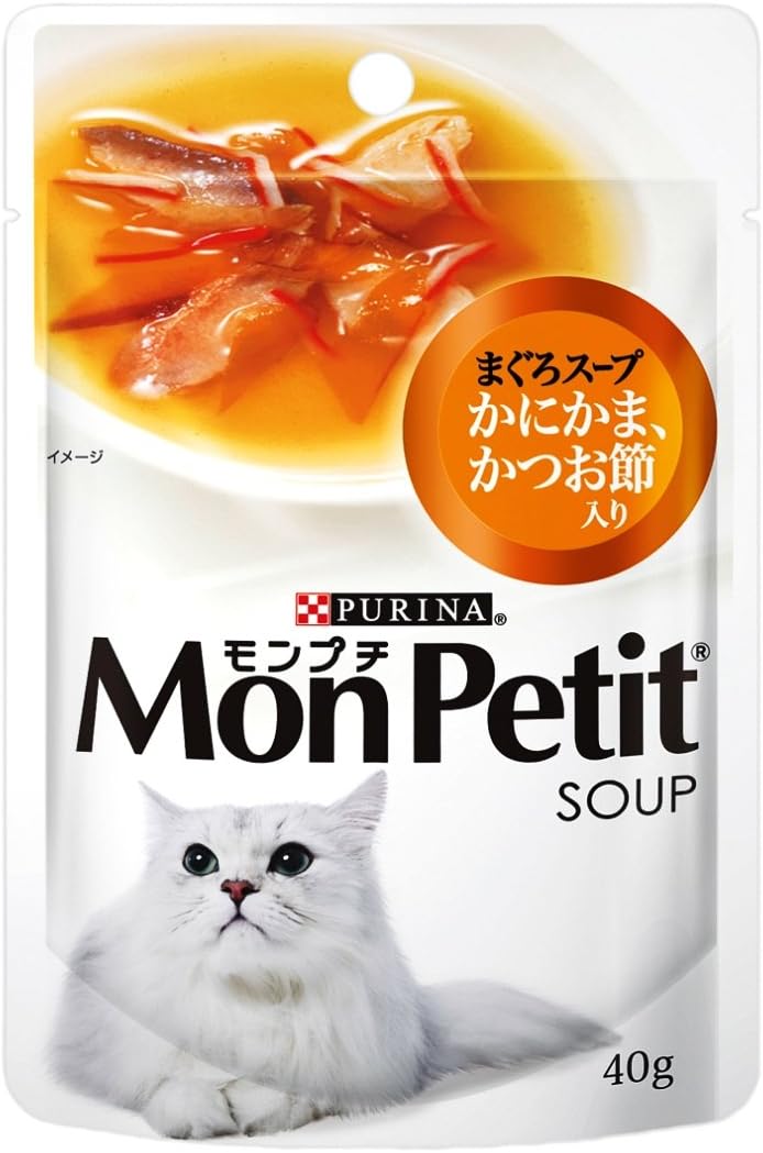 【48個セット】ネスレ日本 モンプチスープ まぐろスープかにかま、かつお節入り 40g
