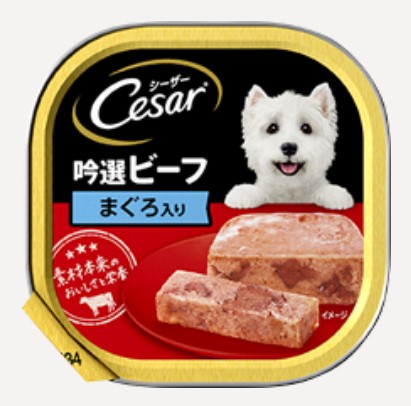 【48個セット】 マースジャパンリミテッド  シーザー吟選ビーフまぐろ入り100g