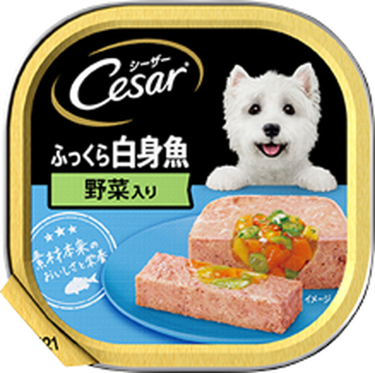 【48個セット】 マースジャパンリミテッド  シーザーふっくら白身魚野菜入り100g
