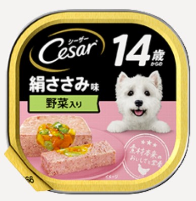 【24個セット】 マースジャパンリミテッド シーザー14歳からの絹ささみ味野菜入り100g
