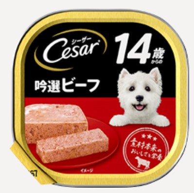 【48個セット】 マースジャパンリミテッド  シーザー14歳からの吟選ビーフ100g