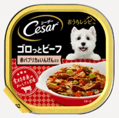 【48個セット】 マースジャパンリミテッド  シーザーおうちレシピゴロっとビーフ赤パプリカ＆いんげん入り100g