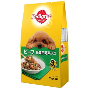【48個仕掛ける】 マースジャパンリミテッド  ペディグリー成犬用牛肉緑黄色草片入り口・入口70g×3袋