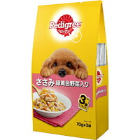 【24個セット】マースジャパンリミテッド ペディグリー成犬用ささみ緑黄色野菜入り70g×3袋