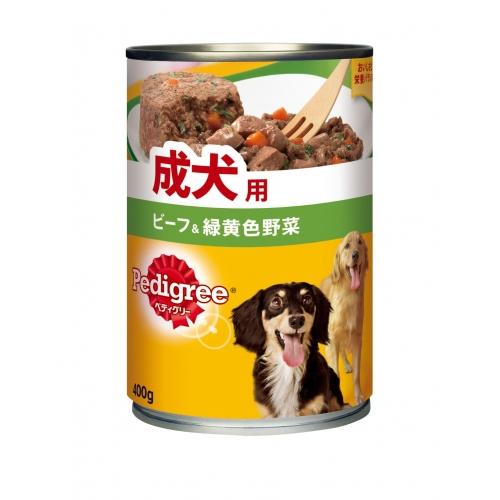 【24個仕掛ける】マースジャパンリミテッド ペディグリー成犬用牛肉＆緑黄色草片400g