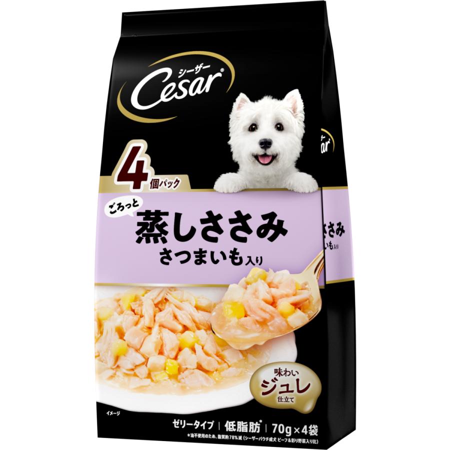 【36個仕掛ける】 マースジャパンリミテッド  シーザーごろっと蒸しささみさつまいも入り口・入口70g×4袋