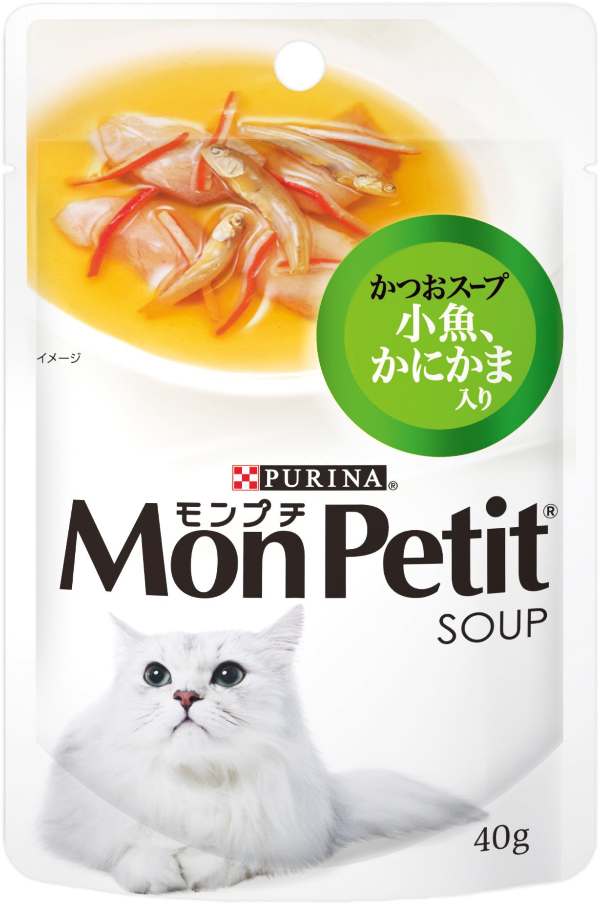 【96個セット】ネスレ日本 モンプチ スープ （パウチ） かつおスープ 小魚、かにかま入り 40ｇ｜スペシャルスペース　ペット館