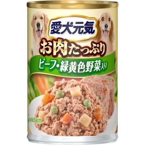【24個仕掛ける】愛犬甲斐甲斐しい缶風味と思わしい足し加える牛肉\u0026緑黄色草片入り口・入口375g