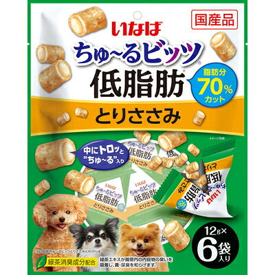 【24個仕掛ける】いなば ちゅ～るビッツ 低脂肪組織 とりささみ 12g×6袋 その他-ドッグフード・サプリメント