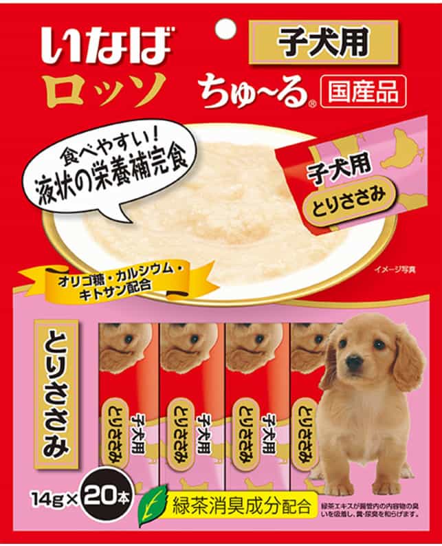 【16個セット】いなばペットフード ロッソ子犬用とりささみ14g×20本