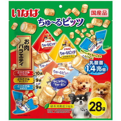 【8個セット】いなばペットフード いなば ちゅ~るビッツ お肉バラエティ (12g×28袋入)|スペシャルスペース ペット館
