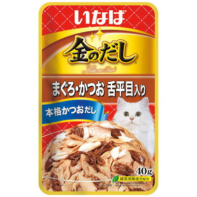 【96個セット】 いなばペットフード 金のだしまぐろ・かつお舌平目入り40g