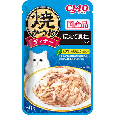【96個仕掛ける】 いなば愛玩動物ボンネット 焼かつお晩さん会かつお節・ほたて内転筋入り口・入口50g