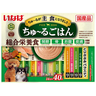 【8個セット】いなばペットフード ちゅ～るごはん とりささみバラエティ 14g&times;40本｜スペシャルスペース　ペット館